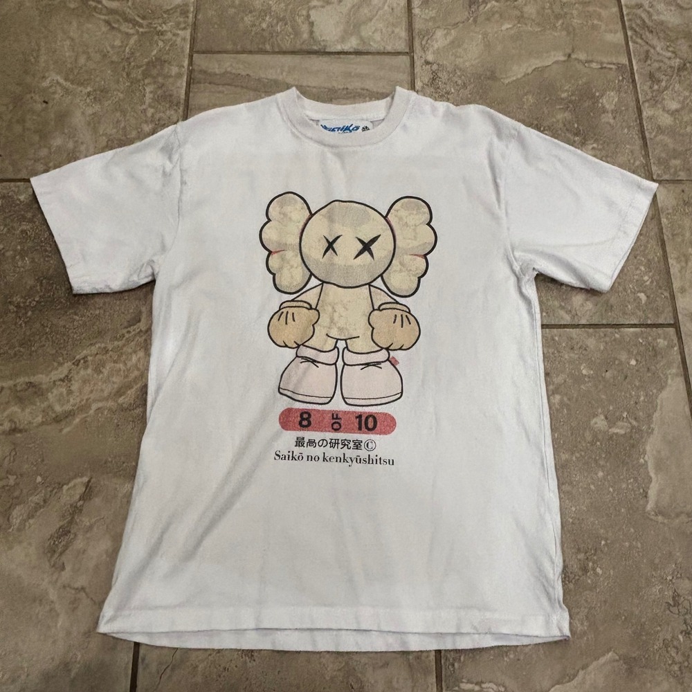 Saiko no kenkyushitsu Graphic Tee White Streetwear T-Shirt Small